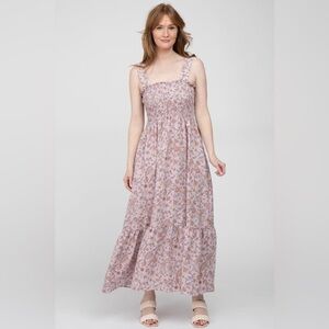 Pinkblush floral smocked top lavender dress nwot